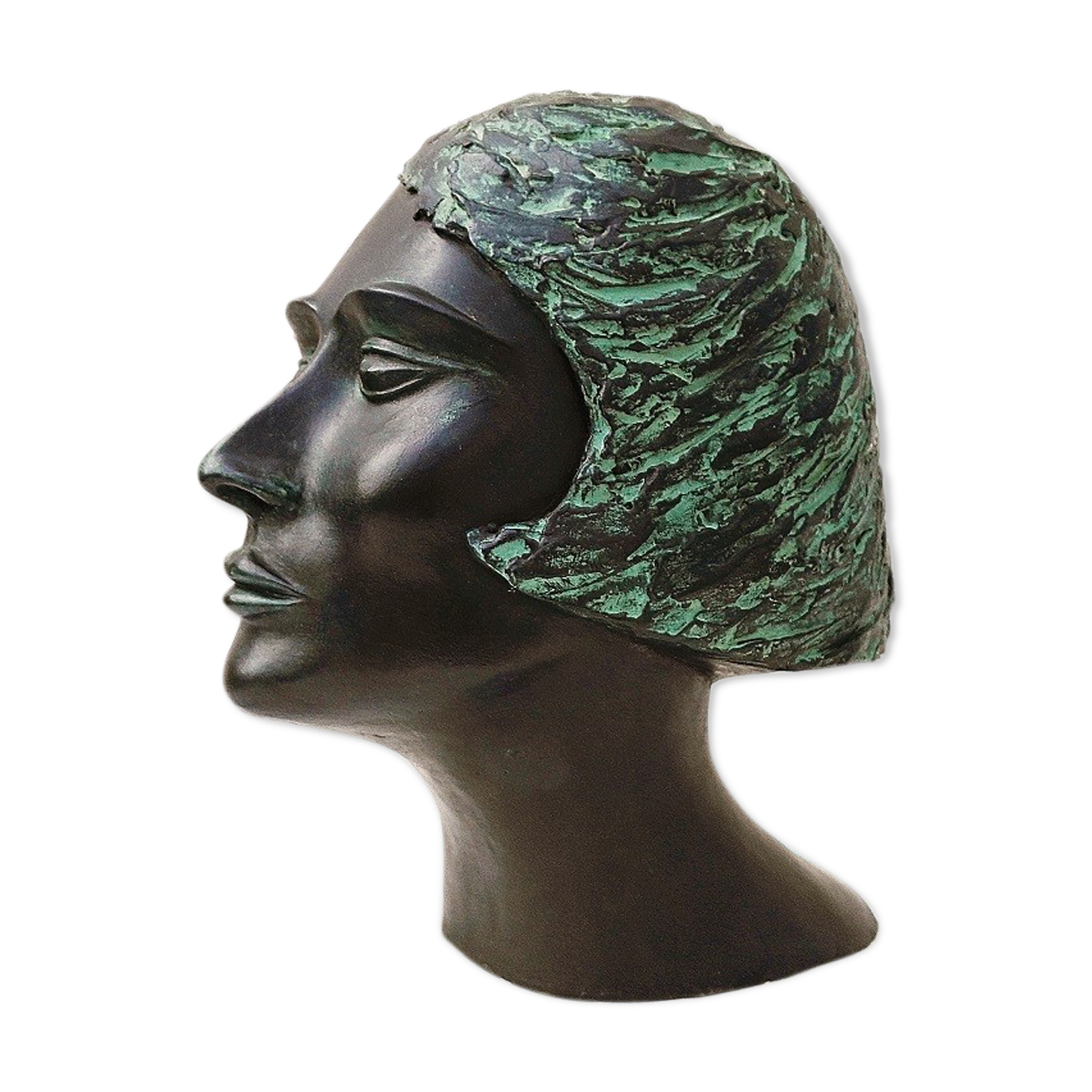 Bust woman art deco Sculpture plaster workshop