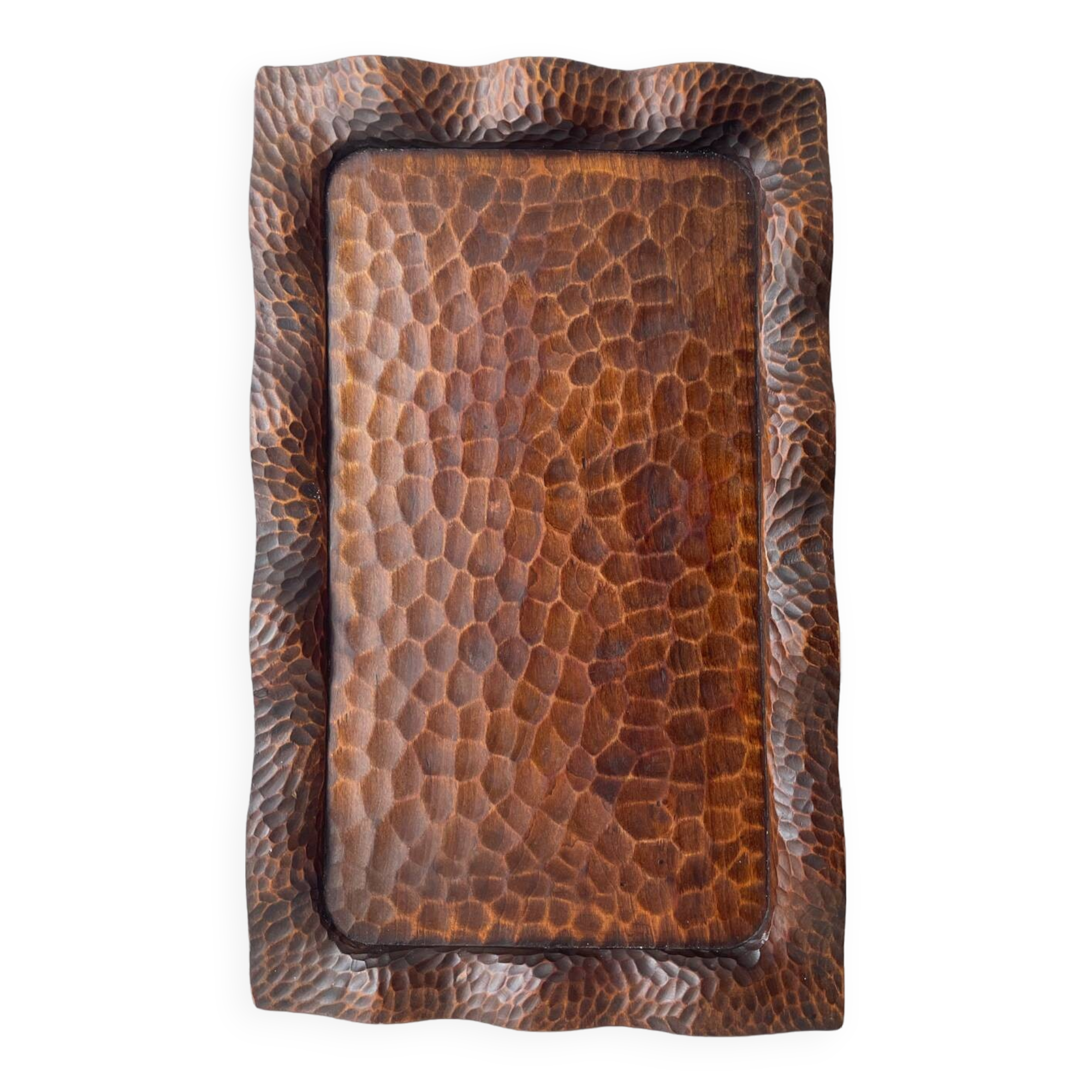 Brutalist wooden tray