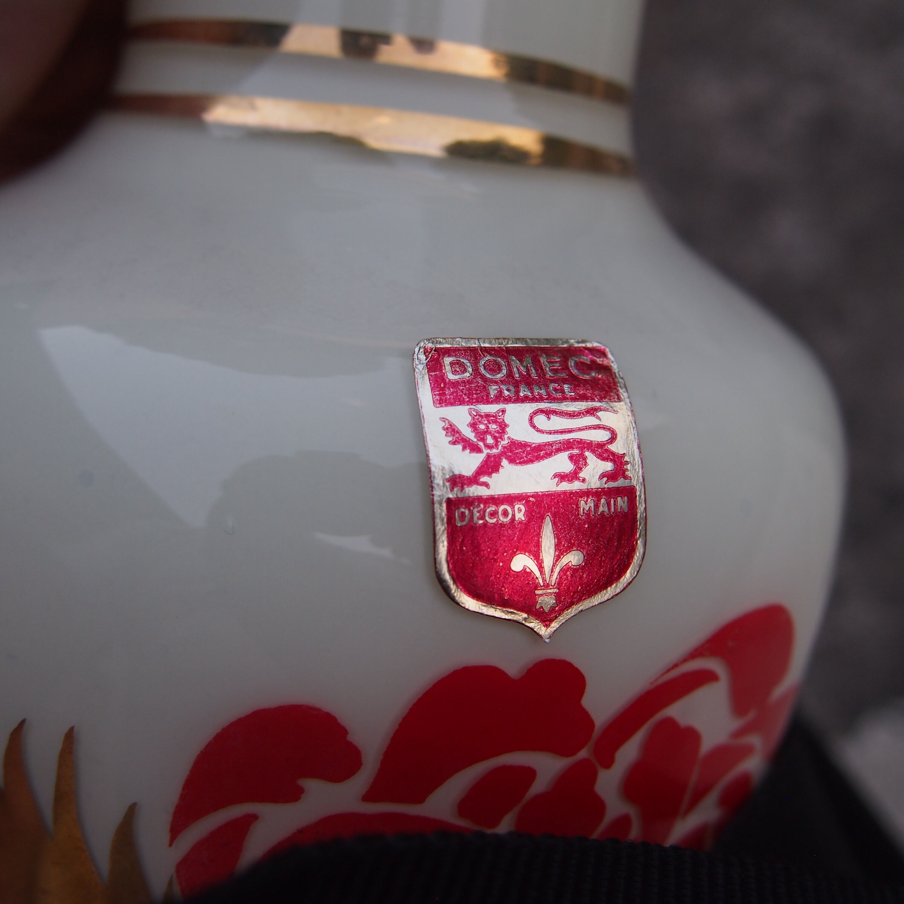 Pair of vases opaline Domec