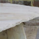 Brutalist design marble coffee table