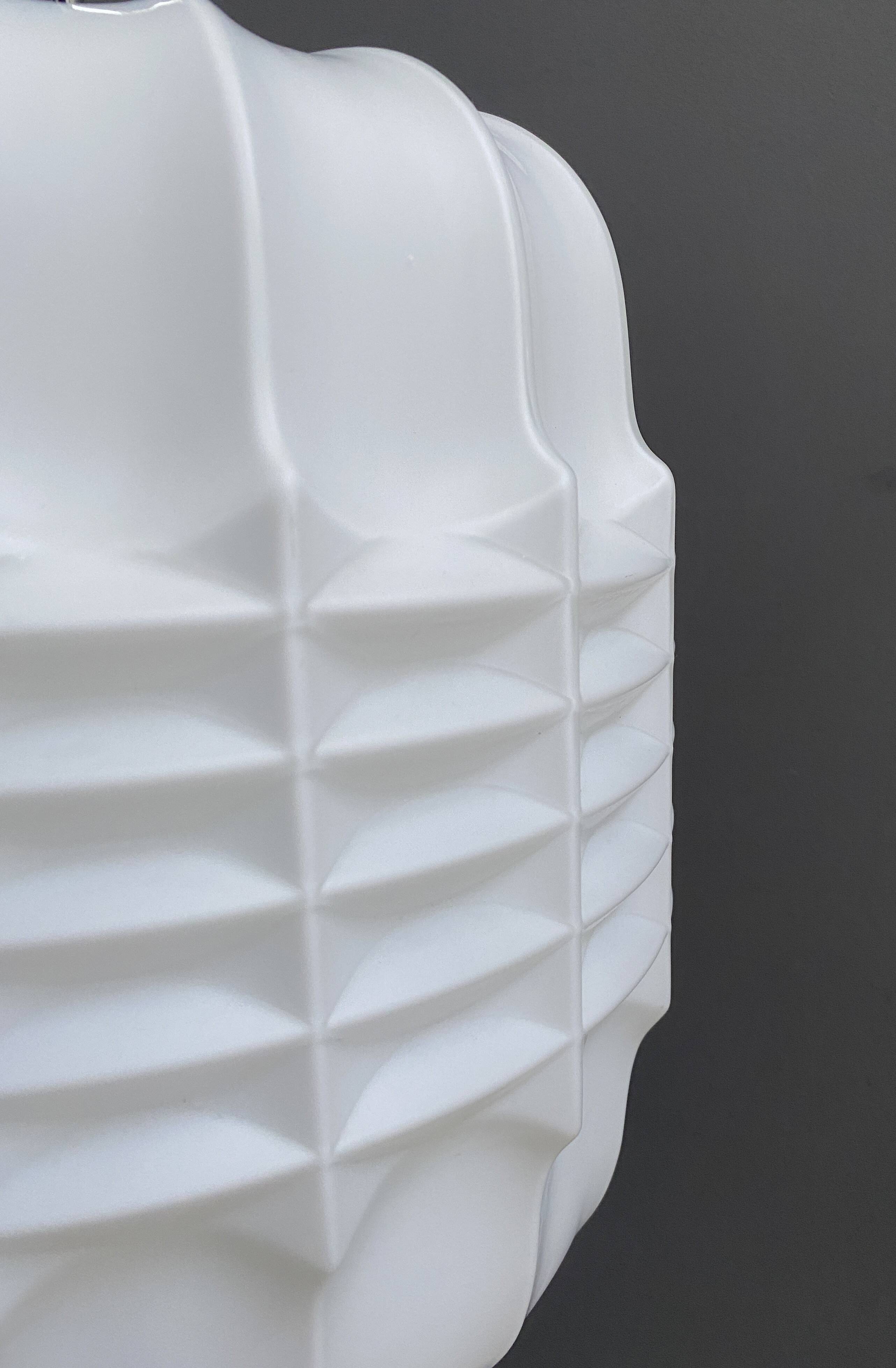 Opaline pendant lamp 1960s brutalist style