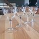4 antique engraved glass goblets