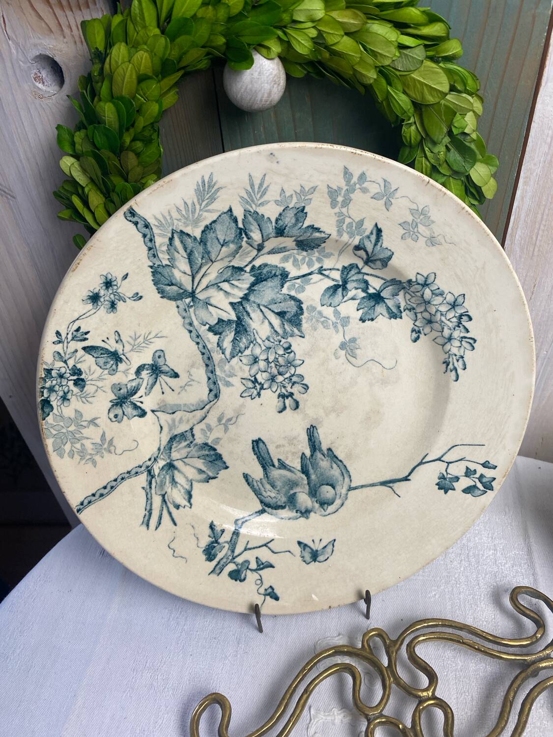 Ironware plate "birds"