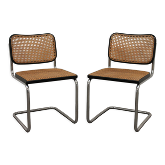 Paire de chaises B32 Cesca de Marcel Breuer edition Gavina