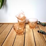 Vintage pink glasses set
