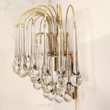 Wall lamp "Venini" of crystals. Italy 1970s