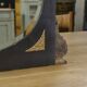 Mirror with wood and bronze art deco ornament 1930's