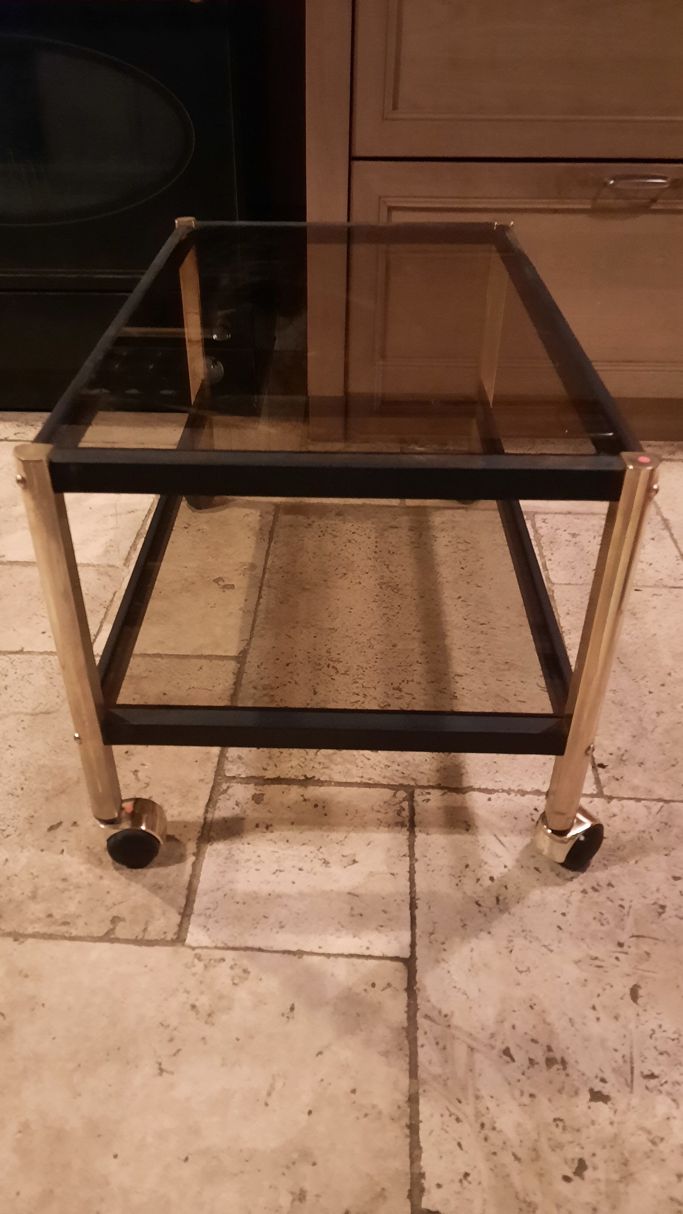 Metal roulette living room table