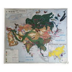 Carte scolaire vintage