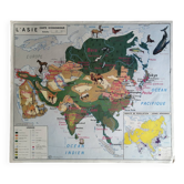 Vintage school map mdi North America-Asia.