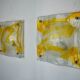 Pair of Murano Mazzega Orange wall lights, Italy, 1970