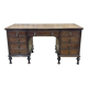 1930s English flat desk in oak