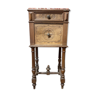 Marble top bedside table