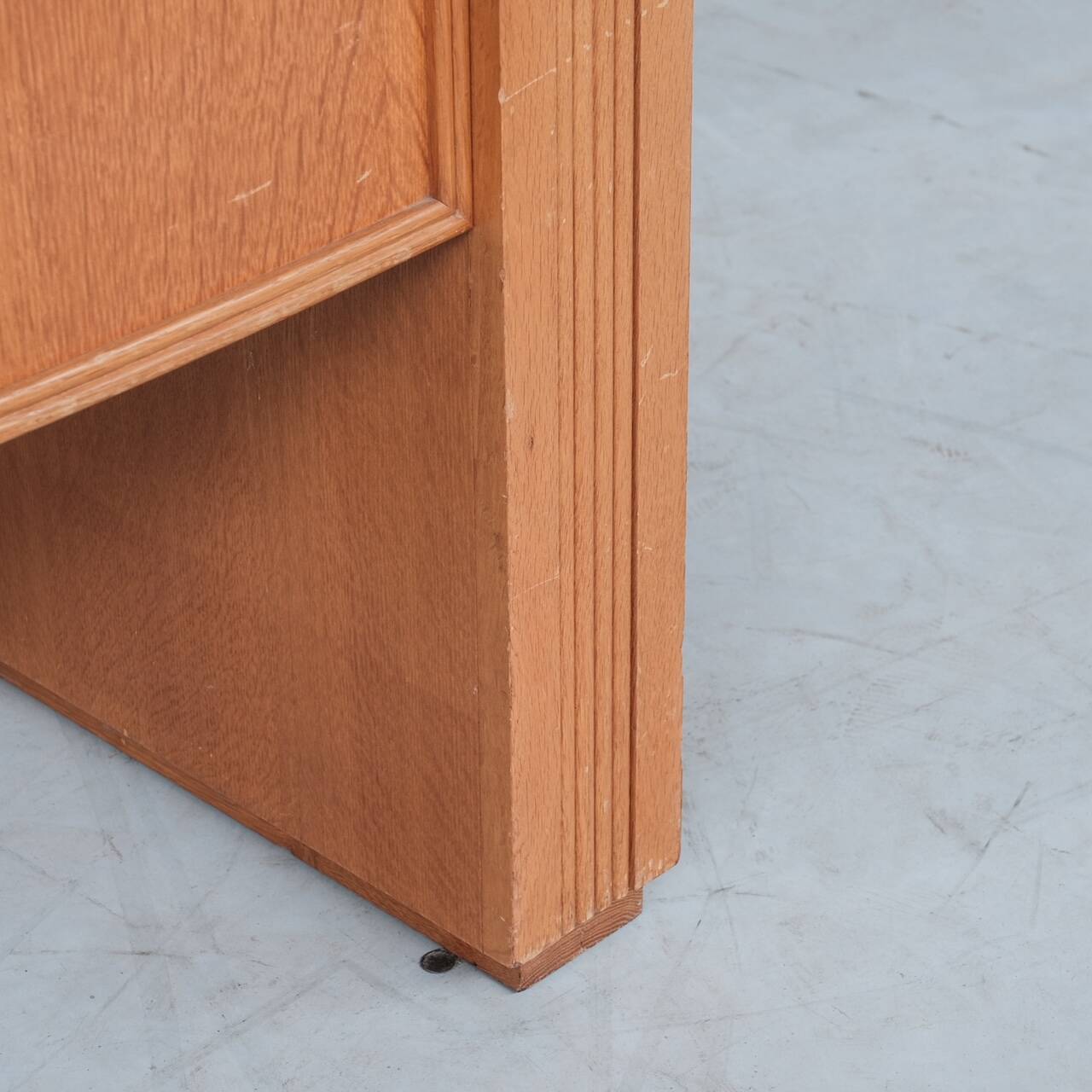 Mid-Century Oak Curved French Desk
