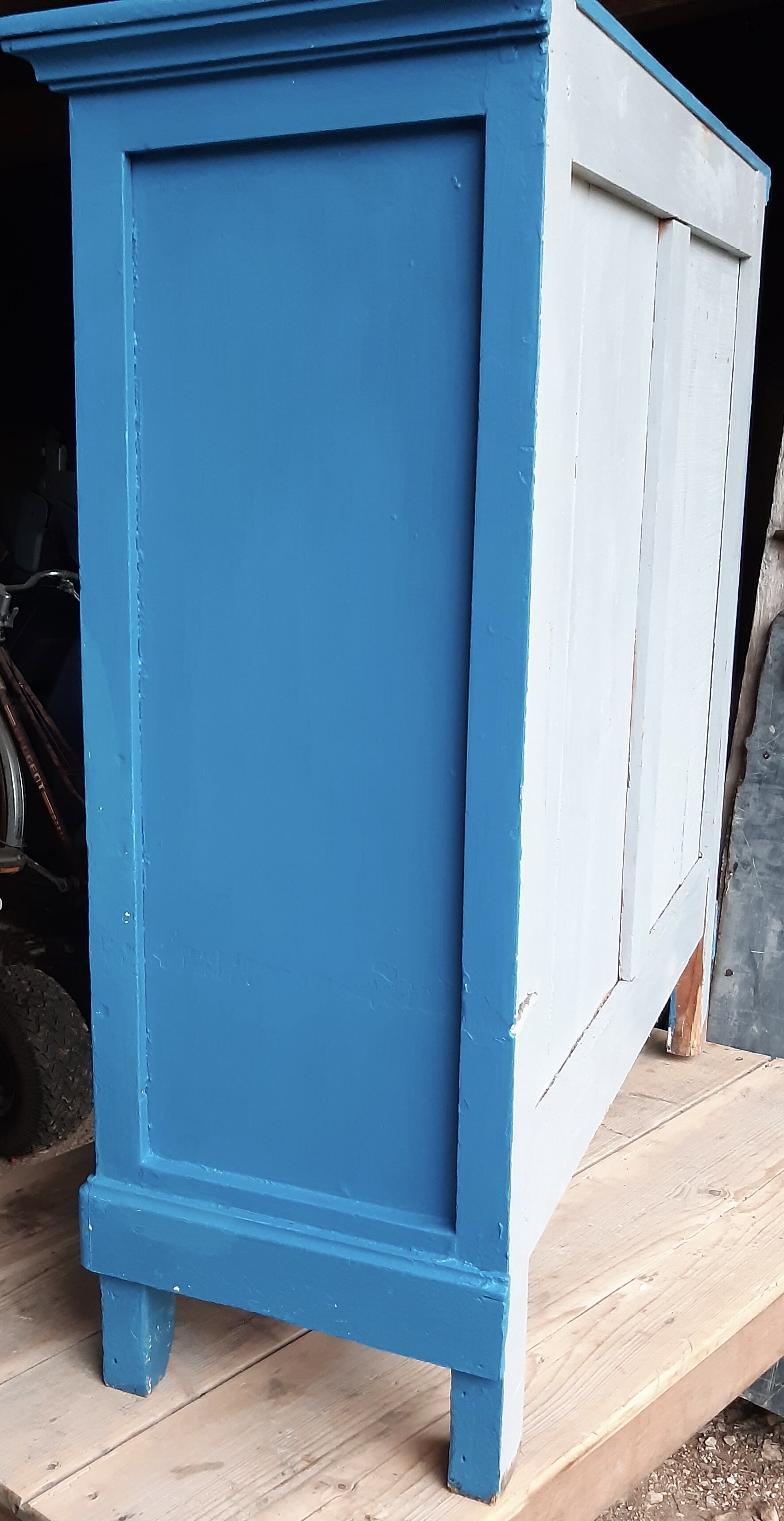 Parisian buffet painted blue