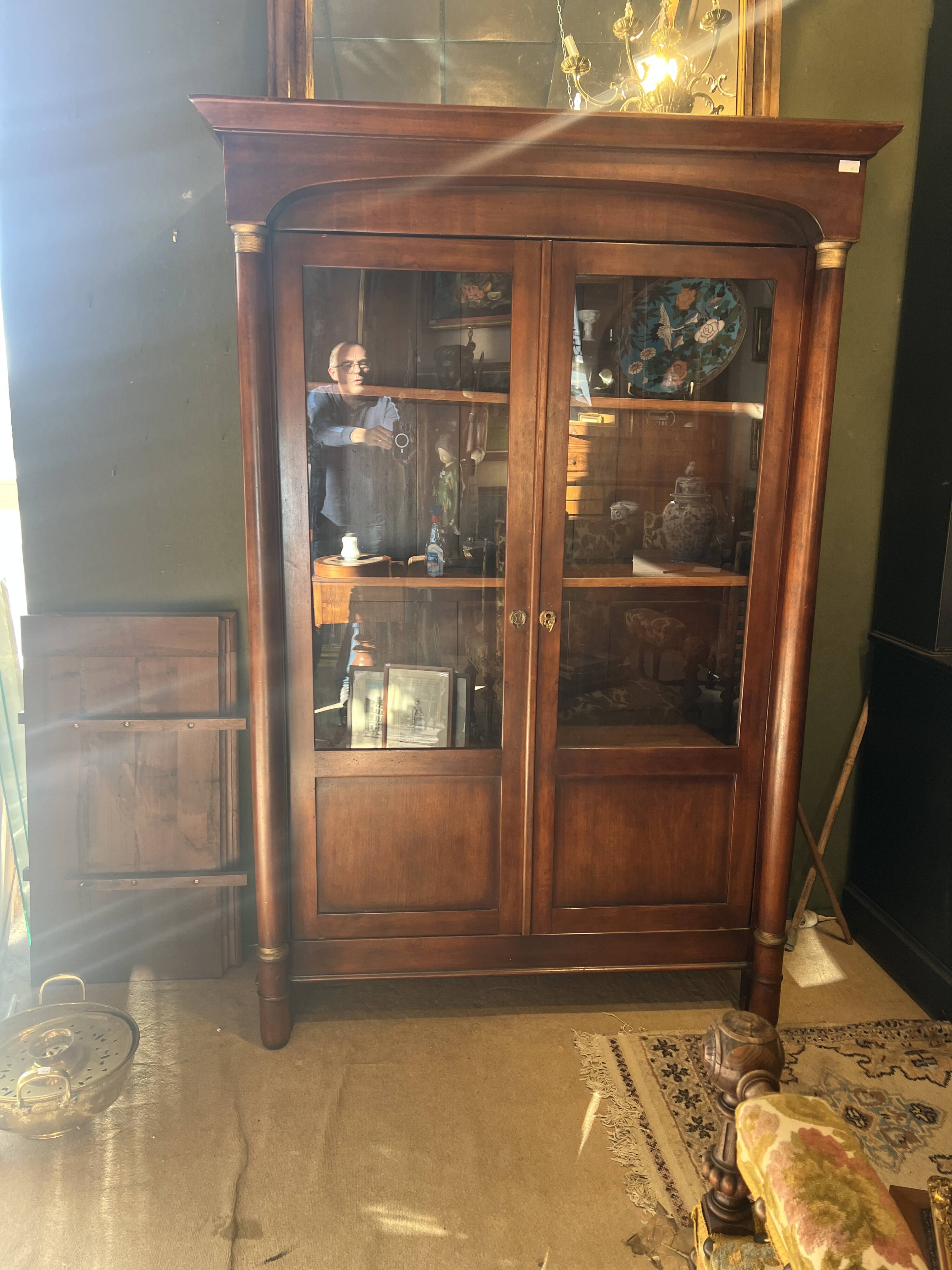 Vitrine-bibliothèque, 2 portes, Style Empire