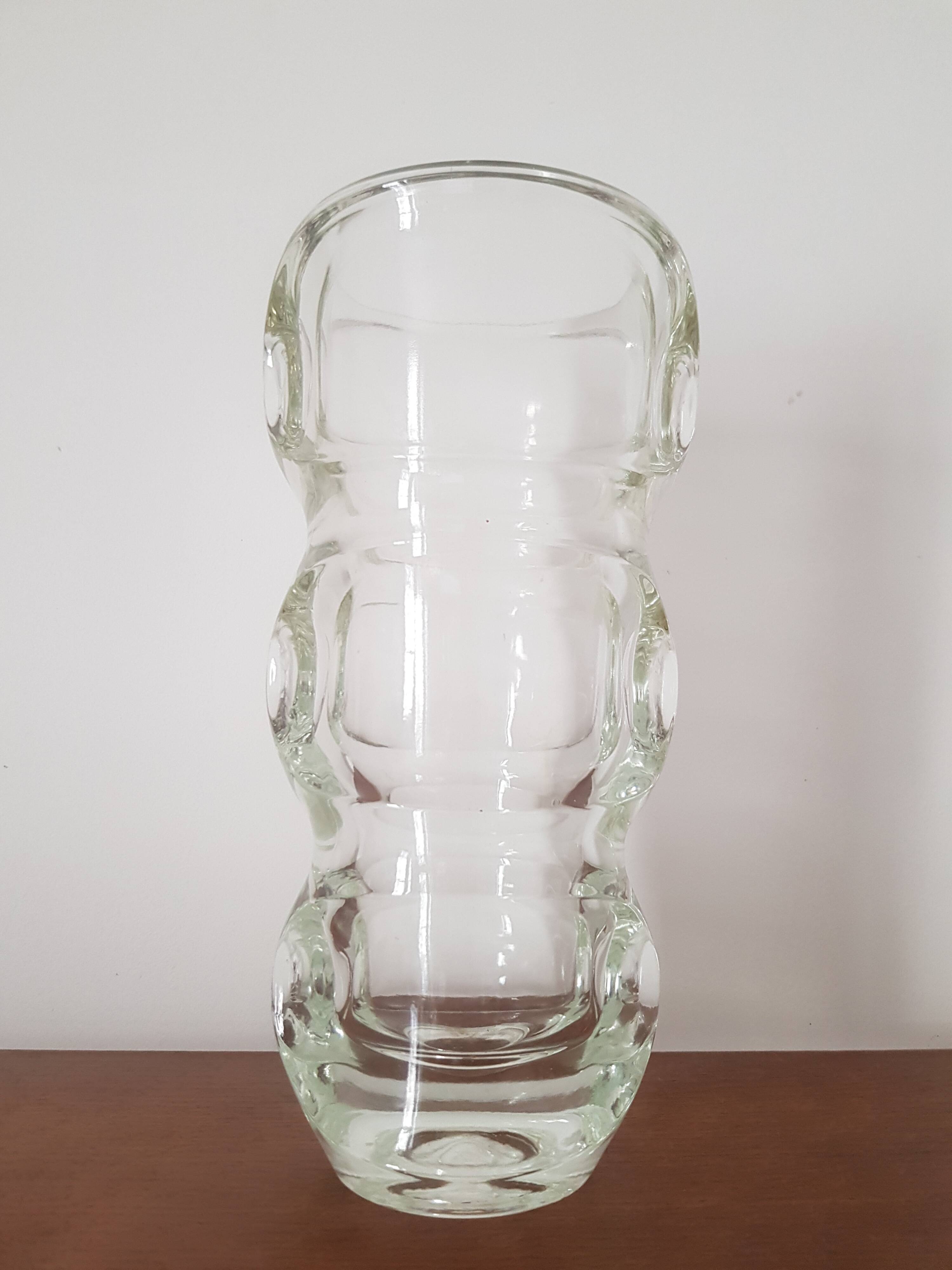 70s molded glass vase