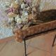 Planter on foot in braided wood 60/70s