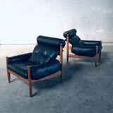 Scandinavian lounge chairs attributed to Eric Merthen for Ire Möbler, Sweden, 1960s, set of 2.