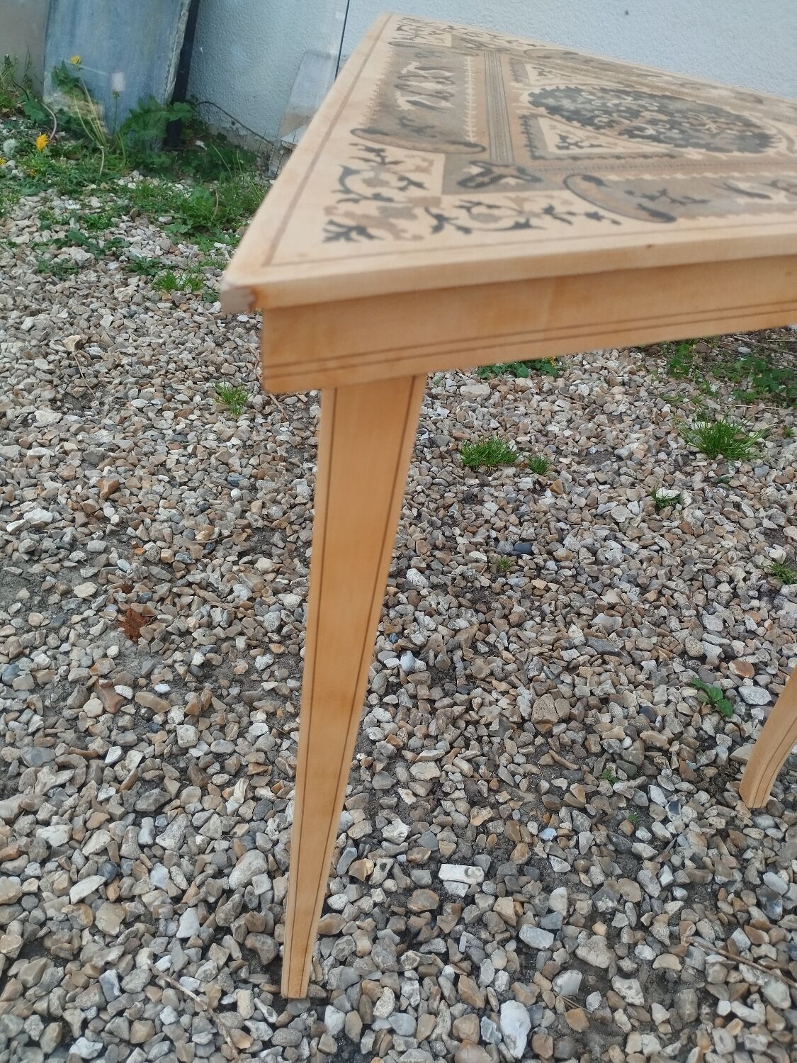 Pair of antique marquetry bedside tables