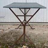 Zinc tray outdoor table