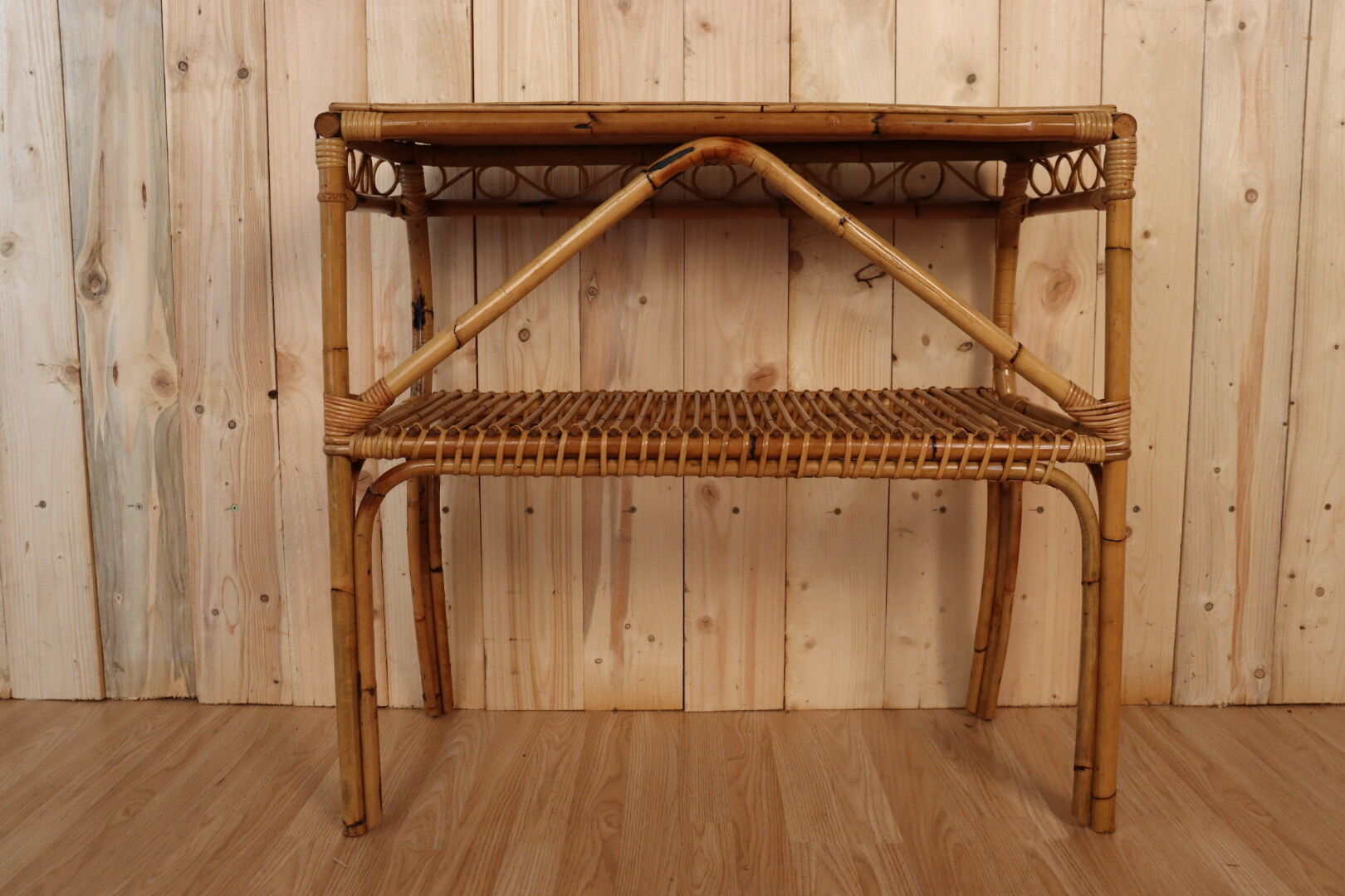 Vintage rattan console Italy