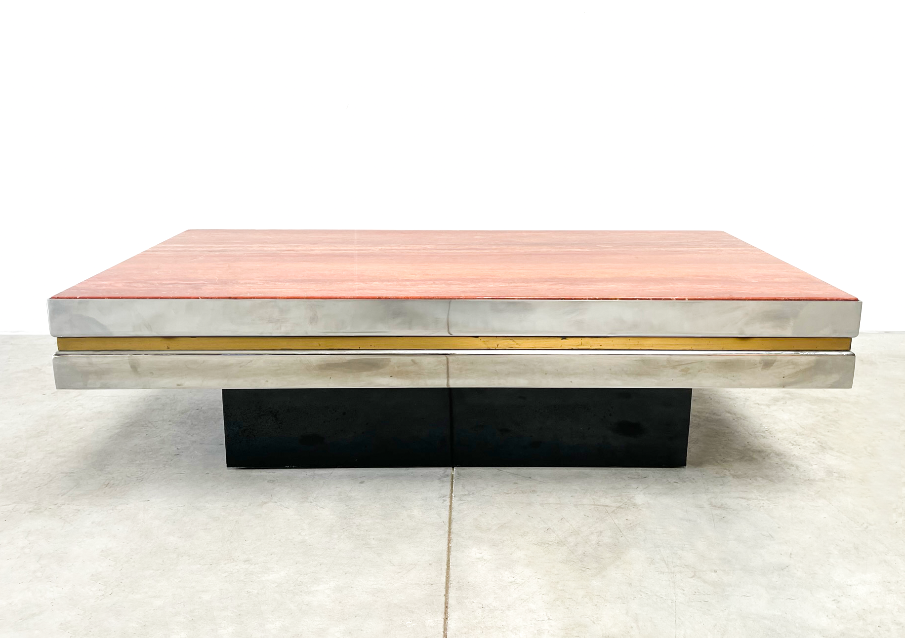 Red marble coffee table