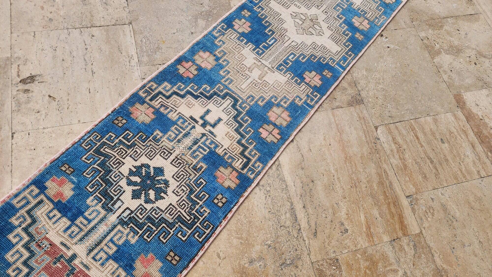Tapis de couloir turc vintage 53x206 cm