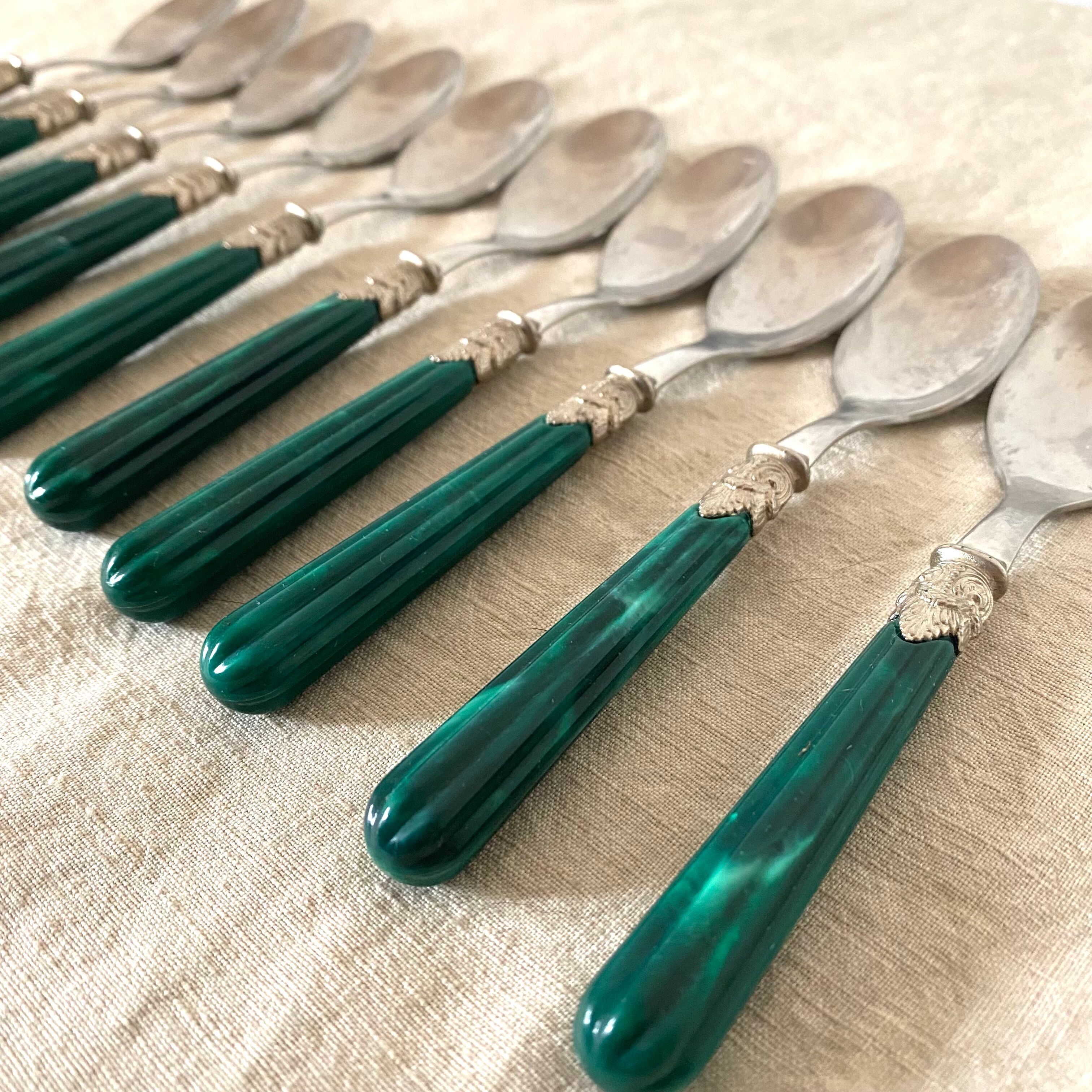 Retro style stainless teaspoon, Italy