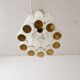 Cylindrical brass and crystal chandelier by Tyringe for Orrefors, Sweden.