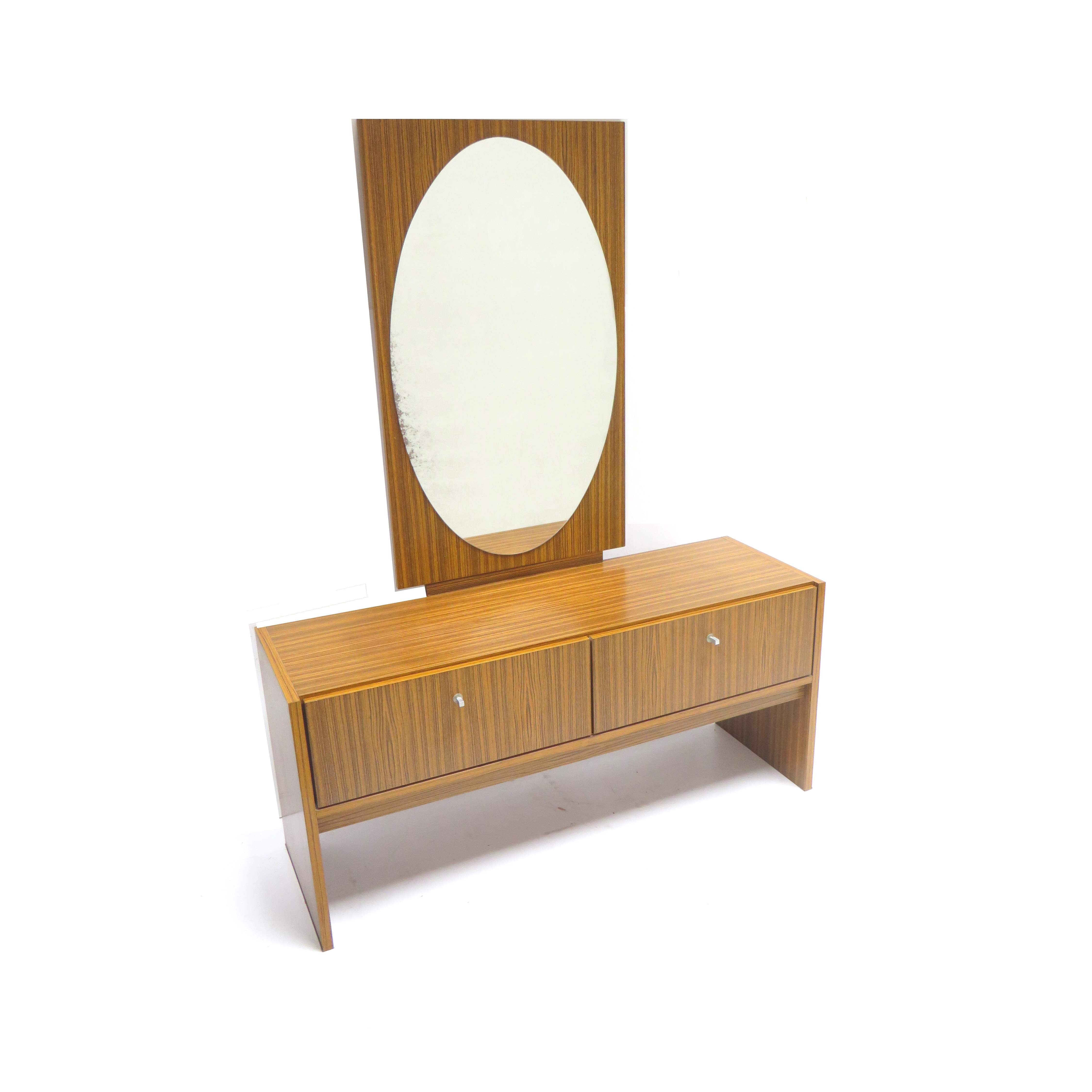 Vintage dressing table with mirror and two valves made in the 70s