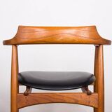 Office chair in elm and teak skai model ST 750 Arne Wahl Iversen 1960.
