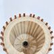 Vintage fabric and wood pendant light