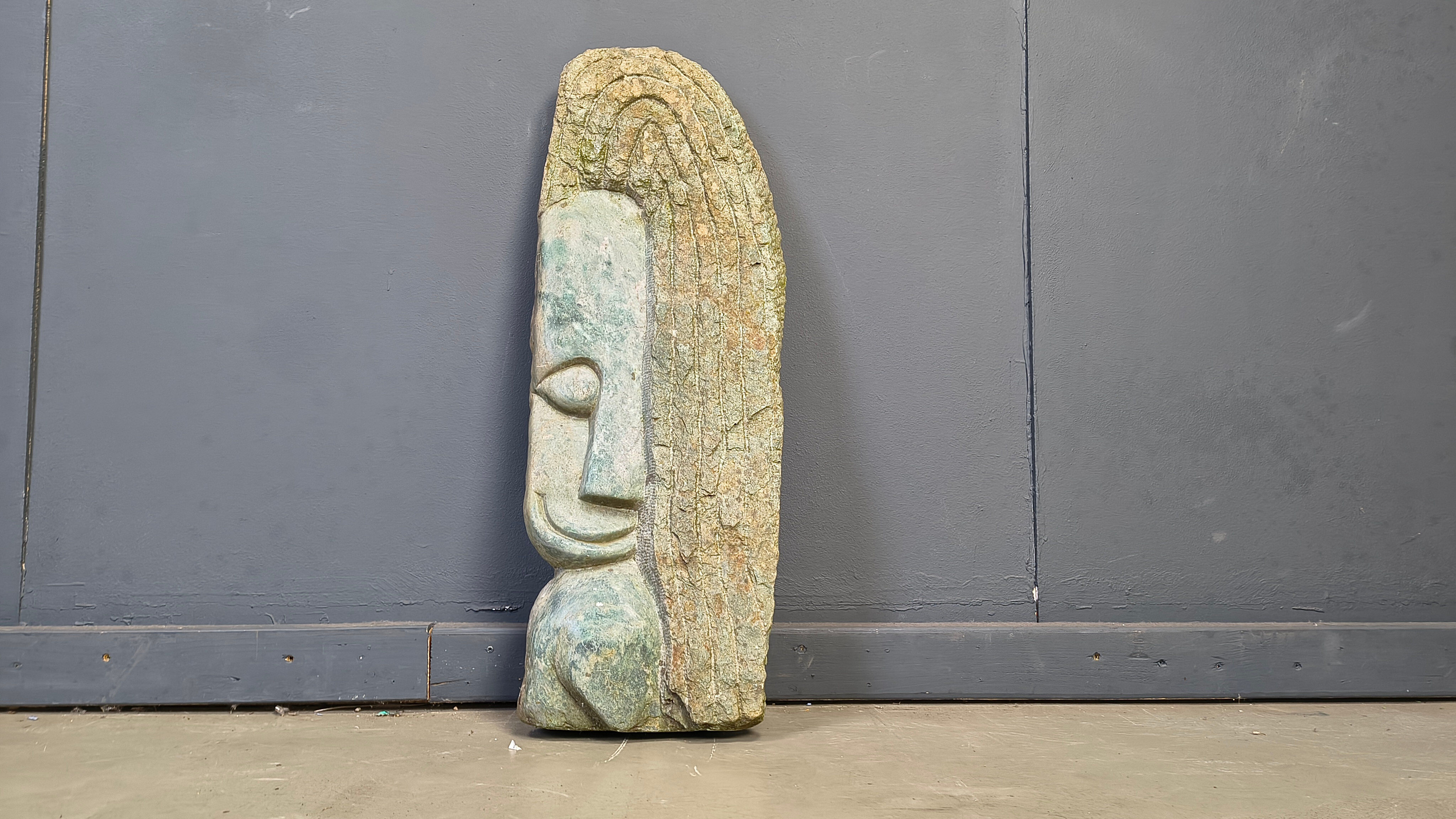 Vintage natural stone sculpture by Peter Munetsi, 1970s