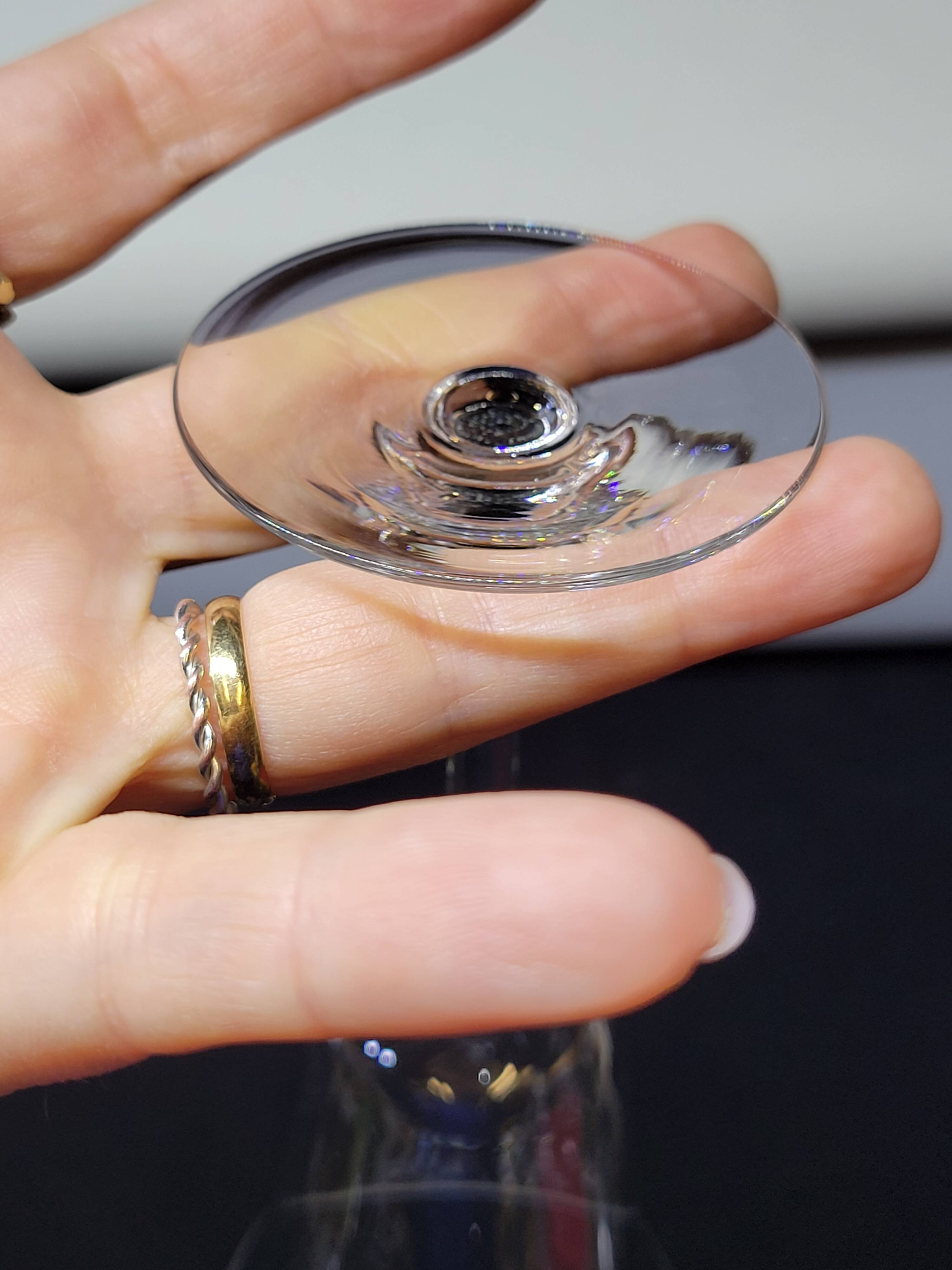 8 Fine Crystal Stemmed Glasses for Port or Liqueur - Baccarat? / Saint Louis