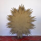 Miroir soleil et épis en bois dorée début XXème 99cm