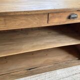 Two-sided central island counter in pine 220cm