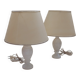 Pair of alabaster lamps