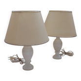 Pair of alabaster lamps