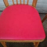 Lot of 4 red Baumann bistro chairs