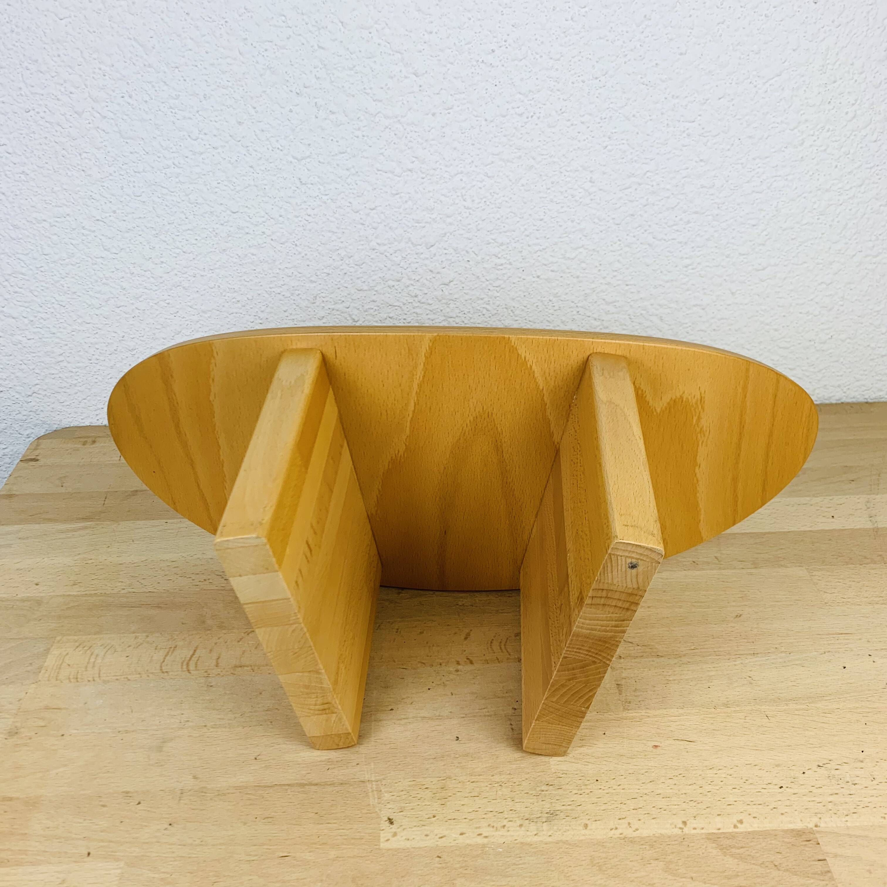 Wooden meditation stool