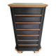 Seven-drawer chest of solid wood