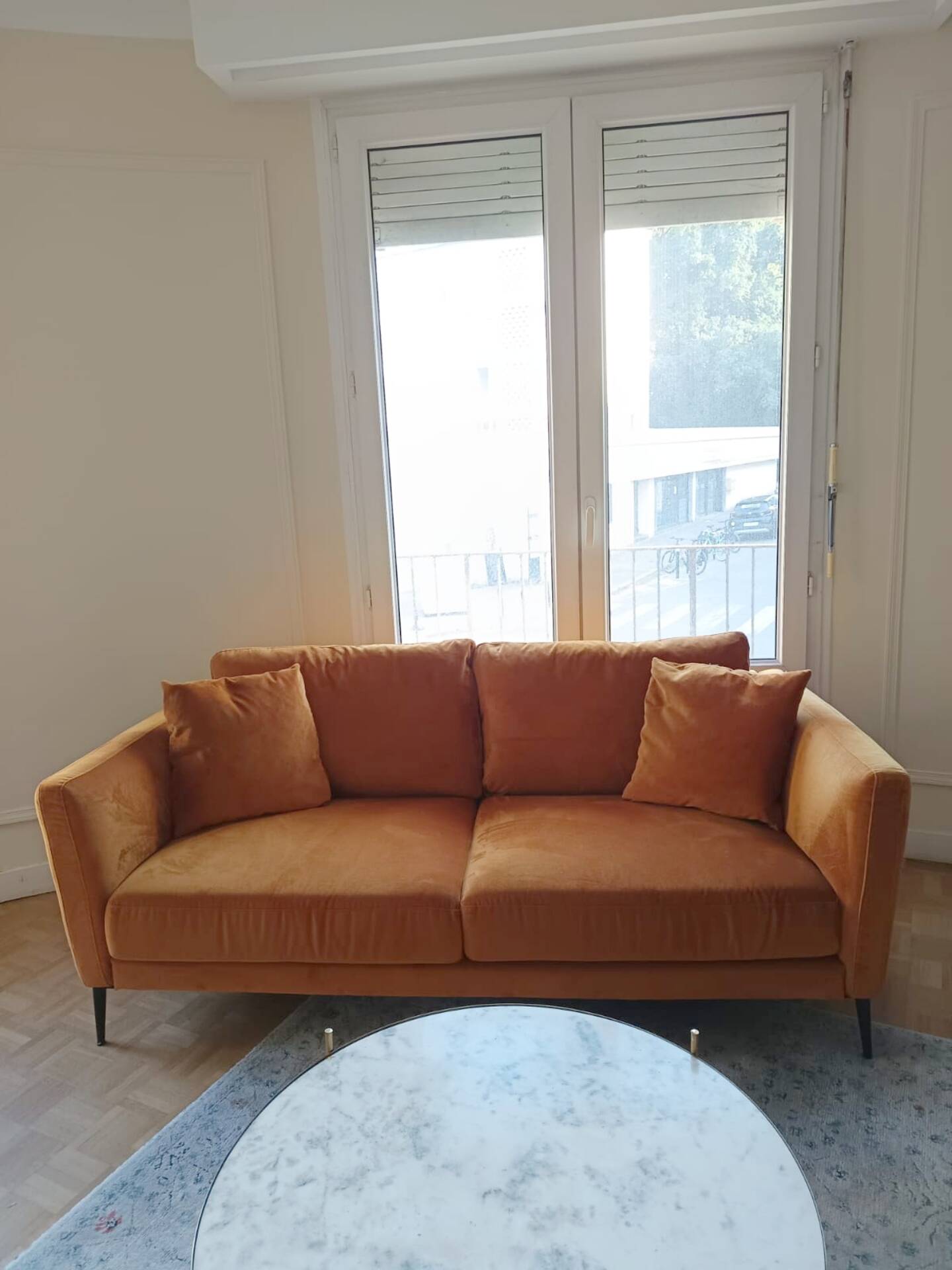 Elico sofa from Moulins – French manufacturing – Caramel colour