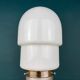 White opaline glass table lamp, Italy, 1970s