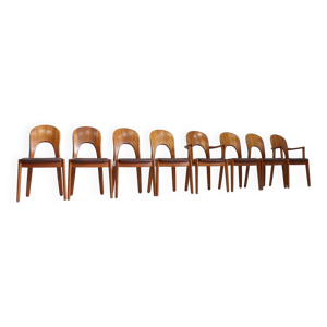 8 chaises de salle à - manger danoises teck