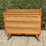 Rattan chest of drawers feet compass
