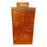 curtained filing cabinet