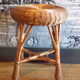 Round wicker stool 1960