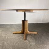 Adjustable table, Scandinavian, walnut, 1960 “Mount and Lower”.