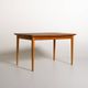 Scandinavian extendable teak and beech dining table, 1950s-60s